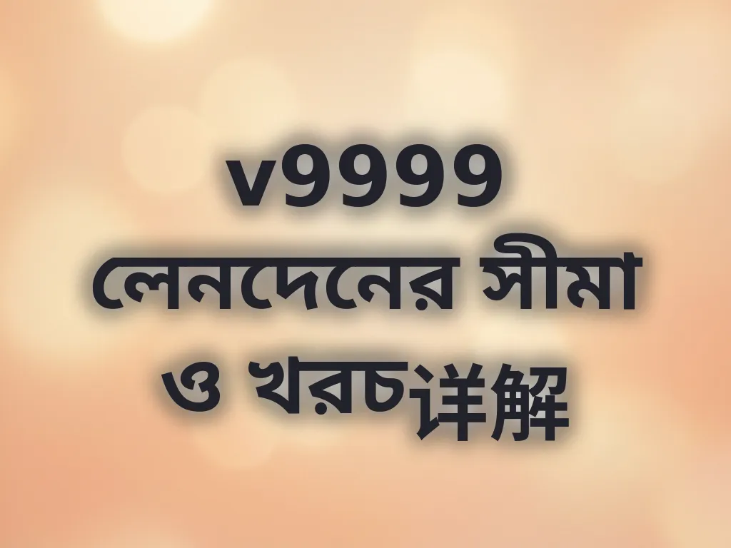 v9999 লেনদেনের সীমা ও খরচ详解